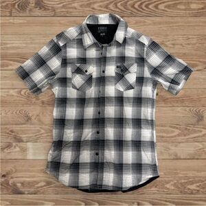 Fox Black and White Plaid Casual Shirt